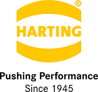 Harting, Logo, Pushing Performance, yellow